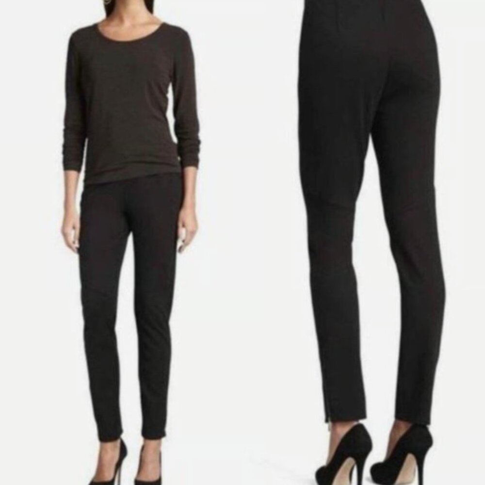 Eileen Fisher Zipper Ankle Ponte Black Pants - XL